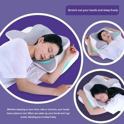Sunmmer Cold Sleeping Memory Pillow Slow Rebound Memory Cotton Pillow Neck Pillow Butterfly Pillow Cervical Pillow